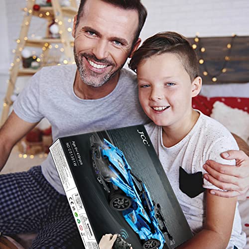 JCC Remote Control Sports Race Car & APP Control Building Blocks Sets, STEM Building Kits, Educational Learning Toys for Boys and Girls, Practical Gifts 6 7 8 9 10 11 12 + Year Old and Adults (419Pcs) from JCC