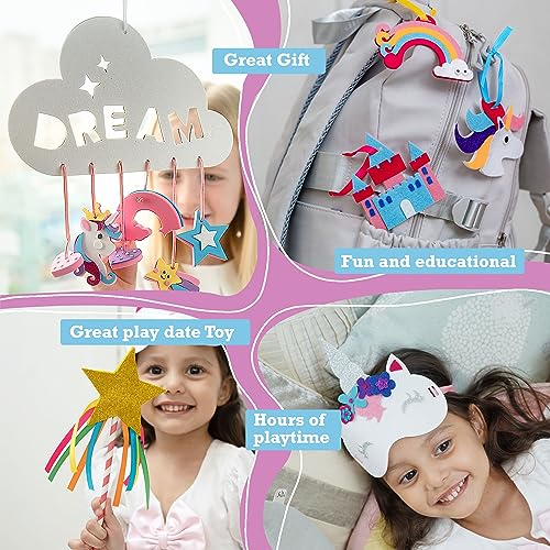 jackinthebox Unicorn Gifts for Girls | 6-in-1 Premium Craft Kit | Arts and Crafts for Girls Aged 5 6 7 8 9 10 Years from jackinthebox toys private limited