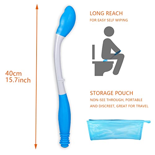 Foldable Long Reach Comfort Wiper for Toilet Paper Tissue Grip Self Wipe Assist Toilet Aid Wand - Ideal Daily Living Bathroom Aid for Limited Mobility by gowell