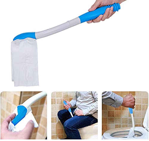 Foldable Long Reach Comfort Wiper for Toilet Paper Tissue Grip Self Wipe Assist Toilet Aid Wand - Ideal Daily Living Bathroom Aid for Limited Mobility by gowell