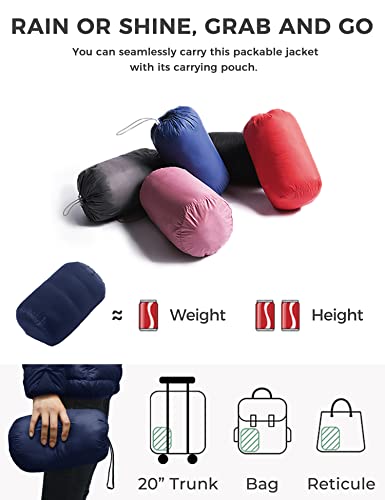 Wantdo Women's Warm Lightweight Winter Down Coat Packable Jacket Navy Small from 