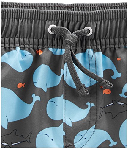 Simple Joys by Carter's Baby Boys' Toddler 2-Piece Swimsuit Trunk and Rash guard, Blue Whales, 4T by Carter's Simple Joys - Private Label