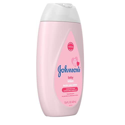 Johnson's Moisturizing Pink Baby Lotion with Coconut Oil, Gentle, Nourishing Baby Body Lotion, Hypoallergenic, Paraben-Free, Dye-Free, Phthalate-Free, 13.6 fl. oz by [JOHNSON & JOHNSON]