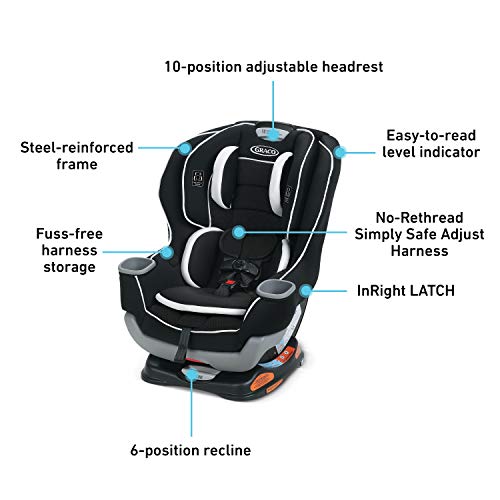 Graco Extend2Fit Convertible Car Seat, Ride Rear Facing Longer with Extend2Fit, Kenzie from Graco