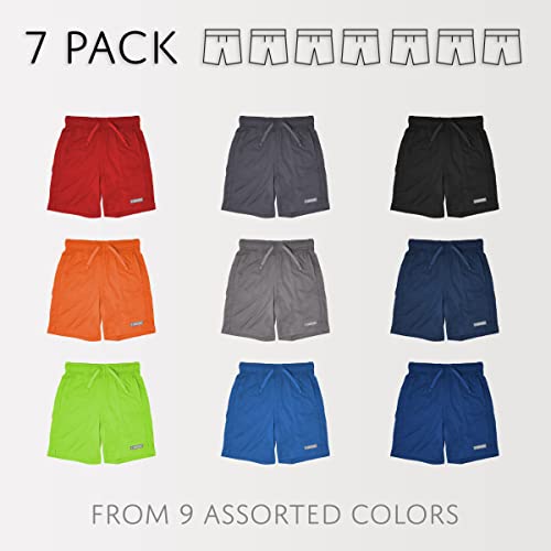Andrew Scott Boys Active Performance & Mesh Style Basketball Sport Shorts - Multi Packs from 