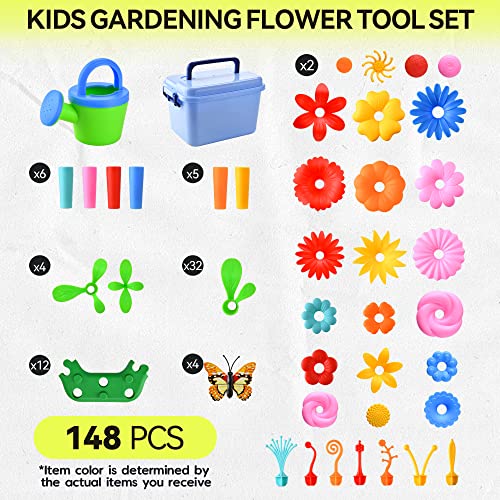 BELLOCHIDDO Flower Garden Building Toys for Girl 3 4 5 6 7 8 Years Old, Flower Garden Building Set with Storage case, Girl Toy Build a Garden, Educational Toy and Preschool Garden Play Set for Toddler by BELLOCHIDDO