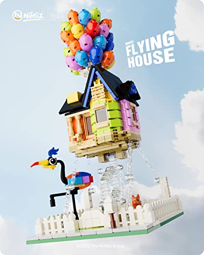 Nifeliz Flying House Building set for Kids and adults , Creative Building Block , Girl Toys for Christmas and Birthday Gifts, Creative Suspended Gravity Balloon Flying House Bricks Model Set.(635 pcs) from Nifeliz