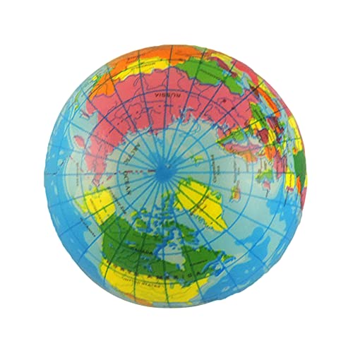 NOVELTY GIANT WWW.NOVELTYGIANT.COM Earth & Moon Squeeze Balls 3 inch Globe Stress Relief Ball Soft Foam Toy for Finger Exercise School Office Party Favors from Novelty Giant