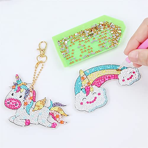 Arts and Crafts for Kids Ages 8-12 Make Your Own GEM Keychains 5D Diamond Painting by Numbers Unicorns Gifts Art Kits for Girls Kids Ages 6-8 10-12 7-12 7-10 9-12 6-9 from Damaly