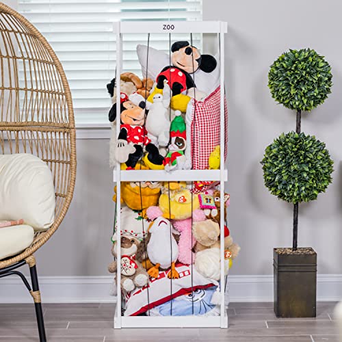 RELODECOR Stuffed Animal Zoo Storage, Wood Zoo Animals Toy Holder, Stuffed Animal Cage Organizer, Ball Storage, Zoo Cage for Stuffed Animals from RELODECOR
