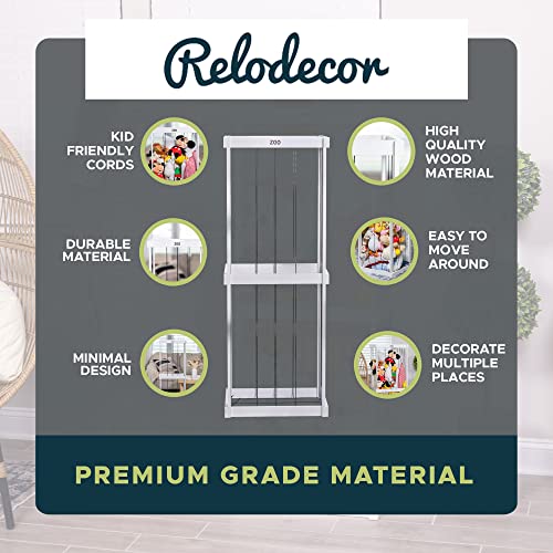 RELODECOR Stuffed Animal Zoo Storage, Wood Zoo Animals Toy Holder, Stuffed Animal Cage Organizer, Ball Storage, Zoo Cage for Stuffed Animals from RELODECOR