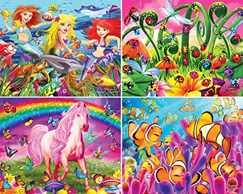 MasterPieces Puzzle Set - 4-Pack 100 Piece Jigsaw Puzzle for Kids - Glow in The Dark 4-Pack Purple - 8"x10" from MasterPieces Puzzle Company