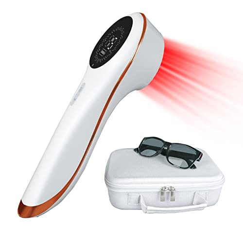 Red Light Device for Muscle Reliever, Knee, Shoulder, Back, Infrared Light Therapy Pain Relief Device with 650nm and 808nm, Handheld Unit (3 * 808nm+13 * 650nm) with Upgrade Magnetic Cover by BETISBE