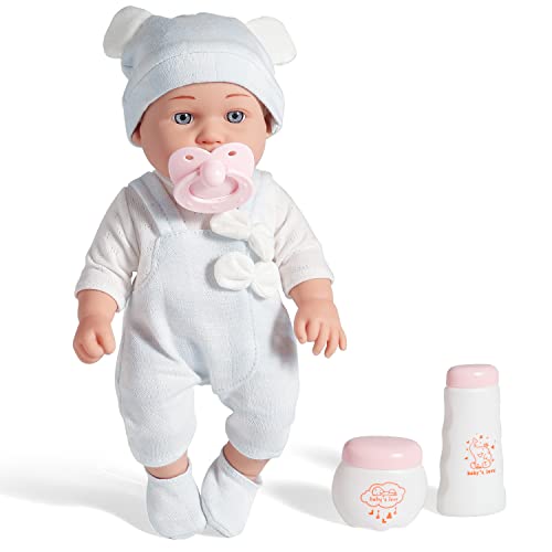 Enjoyin 12'' Twins Baby Doll Playset with Accessories Includes Boy and Girl Dolls, 2 Powder Bottles, and 2 Pacifiers, Ideal Gift for Children Age 3+ by Enjoyin