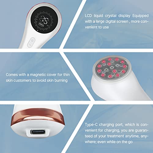 Red Light Device for Muscle Reliever, Knee, Shoulder, Back, Infrared Light Therapy Pain Relief Device with 650nm and 808nm, Handheld Unit (3 * 808nm+13 * 650nm) with Upgrade Magnetic Cover by BETISBE