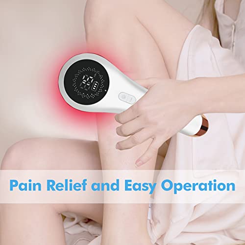Red Light Device for Muscle Reliever, Knee, Shoulder, Back, Infrared Light Therapy Pain Relief Device with 650nm and 808nm, Handheld Unit (3 * 808nm+13 * 650nm) with Upgrade Magnetic Cover by BETISBE
