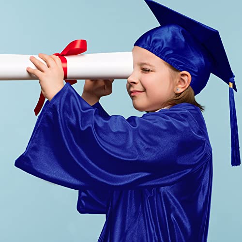 Leumoi 24 Pcs Graduation Cap and Gown Tassel Bulk 2023 Graduation Costume Kindergarten Graduation Gown for Graduation Party (Blue, Small, Kids) from Leumoi