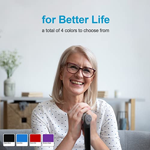 Rehand All Terrain Walking Cane, Colorful Foldable Walking Sticks for Seniors & Adults, Pivot Tip and Heavy Duty Mobility Aid, Collapsible Cane for Men & Women (Ocean Blue) from rehand