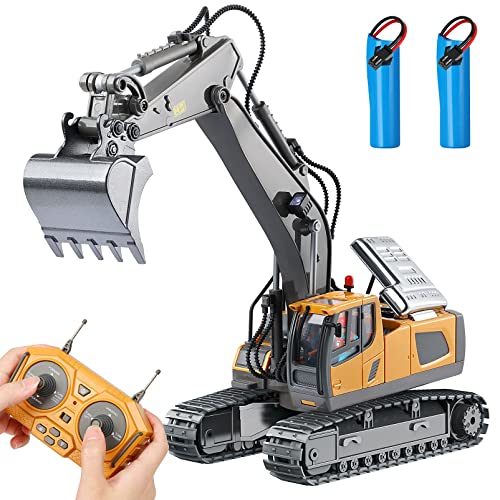 Remote Control Excavator Toys for 4 5+ Year Old Boys and Kids Best Gift Ideas for Age 6 7 8 9 10+ Year Old Boys Rechargeable RC Construction Excavators Digger Vehicles Engineering Toys from DDAI