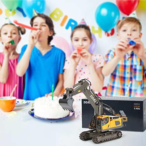 Remote Control Excavator Toys for 4 5+ Year Old Boys and Kids Best Gift Ideas for Age 6 7 8 9 10+ Year Old Boys Rechargeable RC Construction Excavators Digger Vehicles Engineering Toys from DDAI
