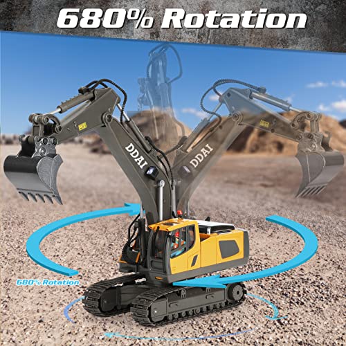 Remote Control Excavator Toys for 4 5+ Year Old Boys and Kids Best Gift Ideas for Age 6 7 8 9 10+ Year Old Boys Rechargeable RC Construction Excavators Digger Vehicles Engineering Toys from DDAI