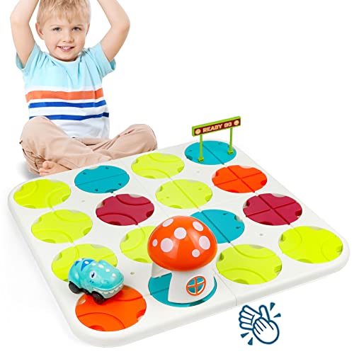 BOMPOW New Version Toddler Track Car Toys Maze Car Vehicles Play Set with Dinosaur Cars Kids Toys Present by BOMPOW