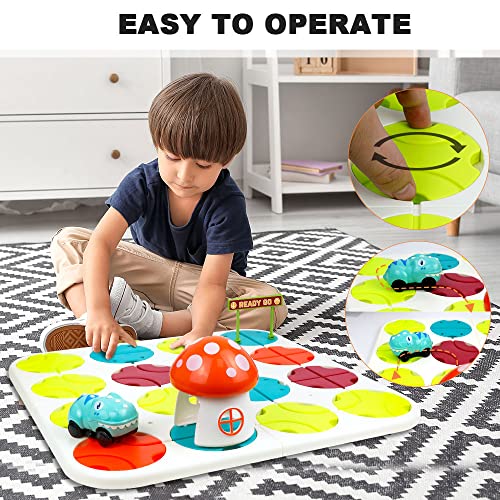 BOMPOW New Version Toddler Track Car Toys Maze Car Vehicles Play Set with Dinosaur Cars Kids Toys Present by BOMPOW