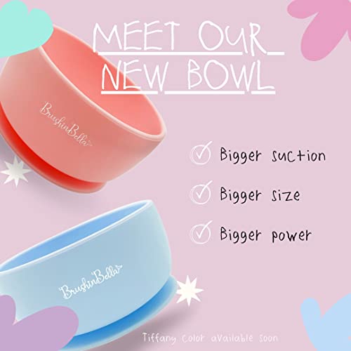 BrushinBella Baby Feeding Supplies - Complete Baby Feeding Set with Baby Plate, Baby Spoons First Stage, Silicone Bib and Snack Cup - Infant Eating Utensils and Baby Bowl with Suction from BrushinBella