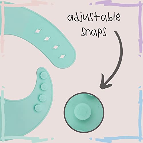 BrushinBella Baby Feeding Supplies - Complete Baby Feeding Set with Baby Plate, Baby Spoons First Stage, Silicone Bib and Snack Cup - Infant Eating Utensils and Baby Bowl with Suction from BrushinBella