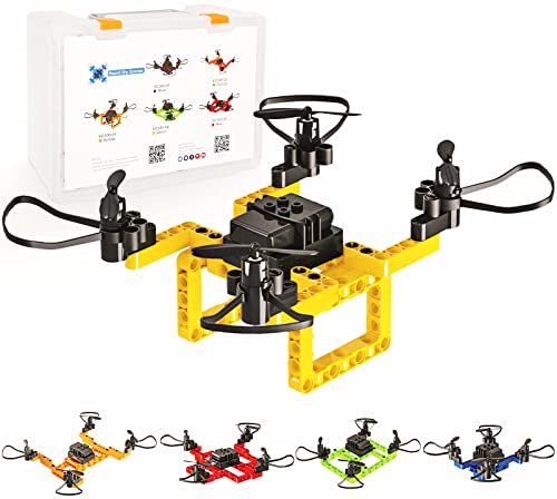 Mini Drone with Creative DIY Building Blocks for Kids Beginners and Adults, 5-in-1 toy for Educational STEM Science Experiment, Family Activity, Birthday Gift Christmas, Small RC Drone Quadcopter with Altitude Hold,3D Flip, Headless Mode,Stress Relief Toy