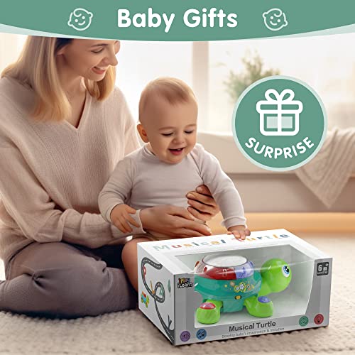 iPlay, iLearn Baby Musical Turtle Toy, Spanish English Bilingual Learning, Toddler Crawling Toys W/ Light & Sound, Infant Development Educational Birthday Gifts 6 7 8 9 10 12 Month 1 Year Old Boy Girl from iPlay, iLearn