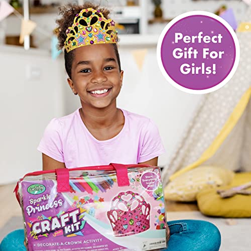 Craft Kit for Girls + 2 Princess Crowns to Decorate, Arts and Crafts for Girls Ages 6-8, Girls Crafts for Kids Ages 8-12, Girls Toys 4 5 7 Year Old Girl Gifts Birthday 9 10 11 Kids Craft Supplies Set from Carl & Kay Supply Co.