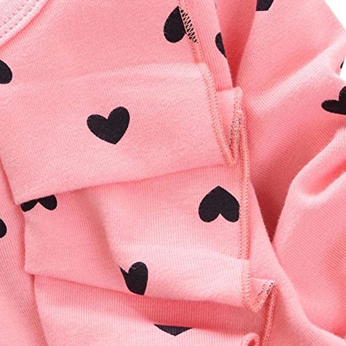 Baby Girl Clothes Infant Outfits Set 2 Pieces with Long Sleeved Tops + Pants (3-4 T, Pink-Black) from 