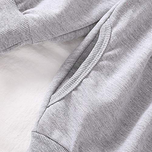 CM C&M WODRO Toddler Girls Clothes Winter Warm Long Sleeve Tops+Long Pants Set (Gray, 2-3 Years(100)) by 