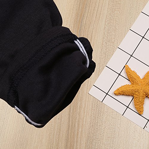 Baby Girl Clothes Infant Outfits Set 2 Pieces with Long Sleeved Tops + Pants (3-4 T, Pink-Black) from 