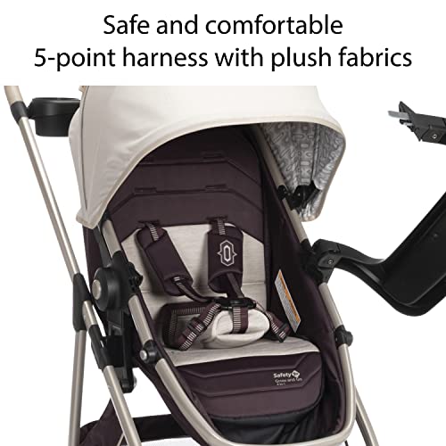Safety 1st Deluxe Grow and Go Flex 8-in-1 Travel System, 8 Easy Strolling Options, Each Mode can be Forward- or Rear-Facing, High Street from Dorel Juvenile Group