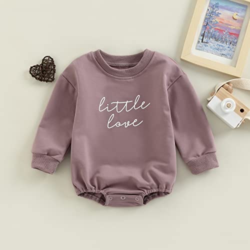 Newborn Baby Girl Boy Valentine's Day Outfit Little Love Crewneck Sweatshirt Long Sleeve Romper Spring Clothes by 