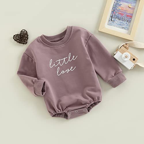 Newborn Baby Girl Boy Valentine's Day Outfit Little Love Crewneck Sweatshirt Long Sleeve Romper Spring Clothes by 