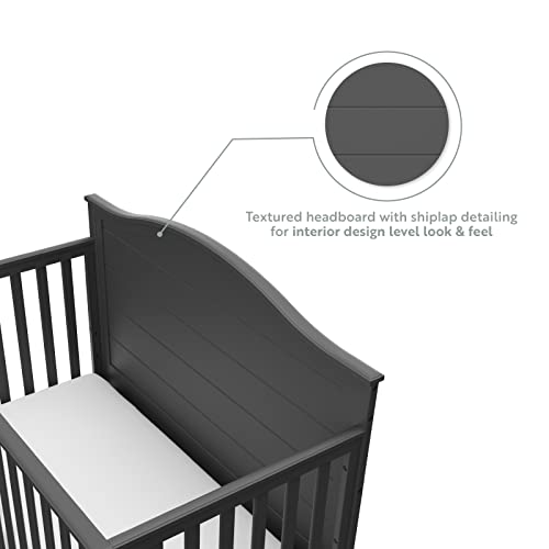 Storkcraft Moss 5-in-1 Convertible Crib with Drawer (Gray) â GREENGUARD Gold Certified, Crib with Drawer Combo, Includes Full-Size Nursery Storage Drawer, Converts to Toddler Bed and Full-Size Bed by AmazonUs/CANHW