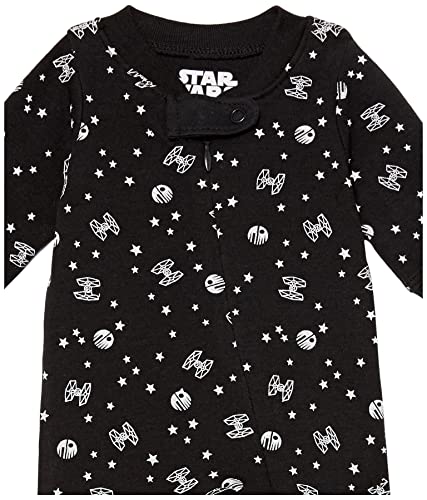 Amazon Essentials Disney | Marvel Baby Boys' Pajama Sets, Pack of 2, Black/Grey, Star Wars Tiny Trooper, 3 Months by Amazon Essentials