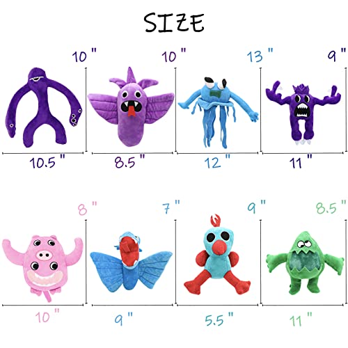 Lesome 8PCS Garten of Banban Plush,10 inches Garden of Ban Ban Plushies Toys,Soft Monster Horror Stuffed Figure Doll for Fans Gift,Soft Stuffed Animal Figure Doll for Kids and Adult by Lesome