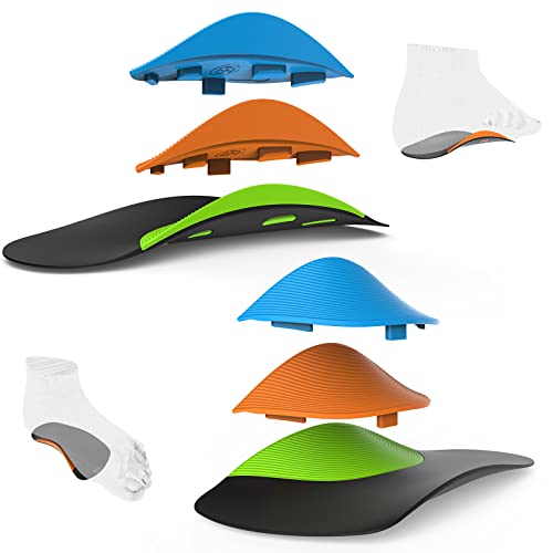 rorpove Plantar Fasciitis Relief Arch Support Insoles for Women and Men Flat Foot and High Arch Support Shoe Inserts & Insoles Relieve Back Hip Leg Knee Waist and Foot Pain Improve Body Balance from rorpove