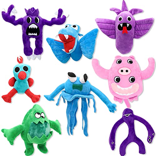 Lesome 8PCS Garten of Banban Plush,10 inches Garden of Ban Ban Plushies Toys,Soft Monster Horror Stuffed Figure Doll for Fans Gift,Soft Stuffed Animal Figure Doll for Kids and Adult by Lesome