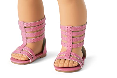 American Girl Truly Me 18-Inch Doll 115 with Gray Eyes, Curly Blonde Hair, Light Skin with Warm Olive Undertones, Tie Dye T-Shirt Dress from Mattel