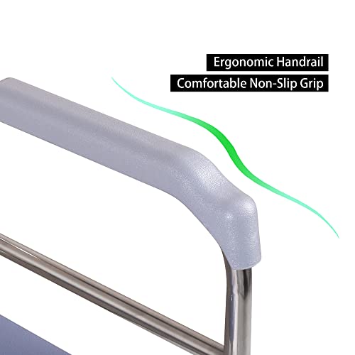 Raised Toilet Seat with Handles 400lbs, Bathroom Stand Alone Toilet Safety Frame for Elderly, Pregnant and Handicap, Adjustable Height, Fit Any Toilet by Deewow