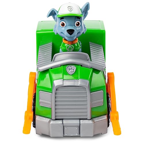 Paw Patrol, Rockyâs Recycle Truck Vehicle with Collectible Figure, for Kids Aged 3 and Up from Spin Master