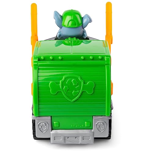 Paw Patrol, Rockyâs Recycle Truck Vehicle with Collectible Figure, for Kids Aged 3 and Up from Spin Master