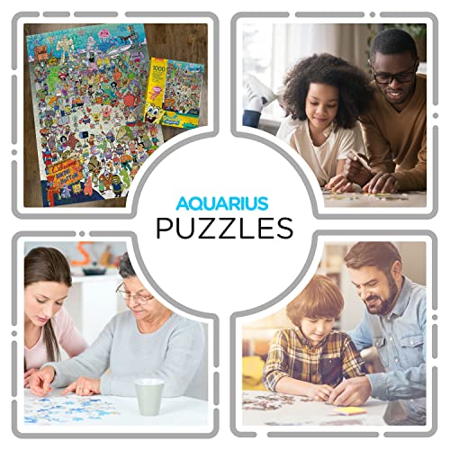 AQUARIUS Spongebob Squarepants Puzzle (1000 Piece Jigsaw Puzzle) - Officially Licensed Spongebob Merchandise & Collectibles - Glare Free - Precision Fit - Virtually No Puzzle Dust - 20 x 28 Inches from Aquarius