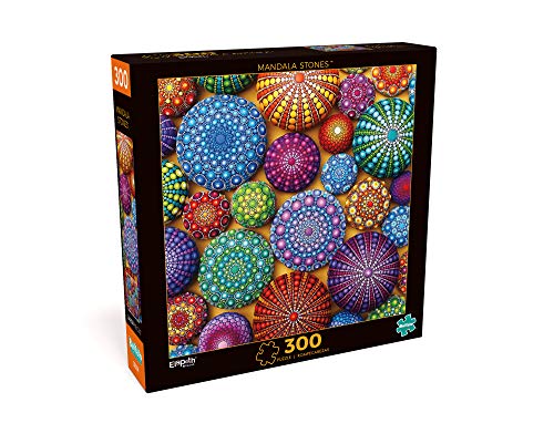 Buffalo Games - Mandala Stones - 300 LARGE Piece Jigsaw Puzzle , White by Buffalo Games