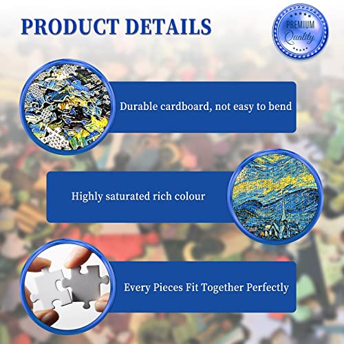 2000 Pieces Puzzles for Adults Jigsaw Puzzles Floor Puzzle Kids Intellectual Game Learning Education Decompression Toys - The Starry Night, Van Gogh by CHengQiSM